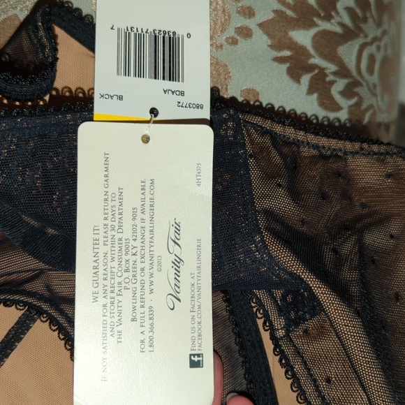 🤍 Women's Vintage Black Nude European Burlesque Mesh Briefs Panties M - Picture 8 of 10